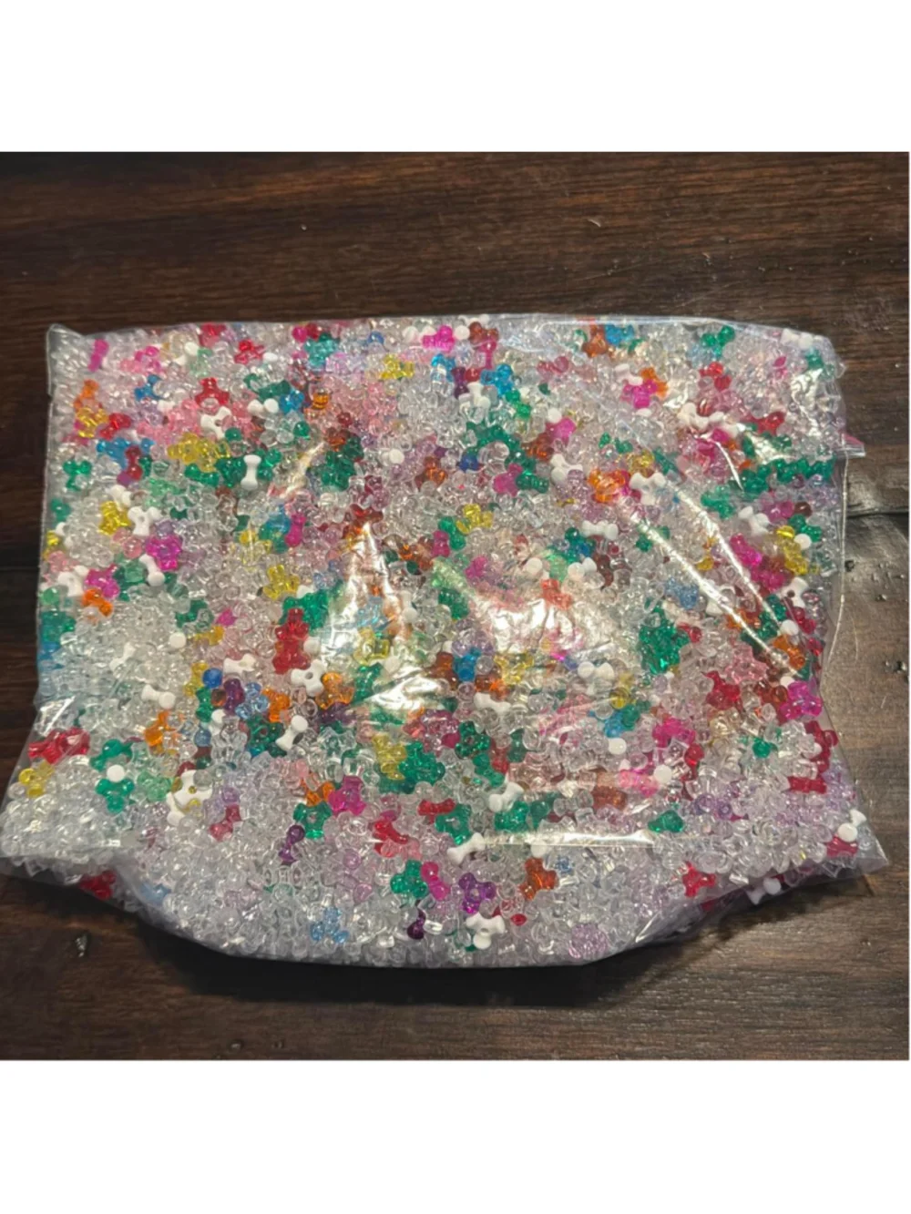 Multicolor acrylic tri-beads, over 2lbs  #kidcore #crafting #rave #jewelrymaking